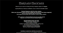 Desktop Screenshot of marylandmagicians.com