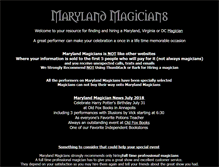 Tablet Screenshot of marylandmagicians.com